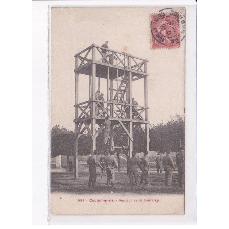 COULOMMIERS: manoeuvres de sauvetage, pompiers - très bon état