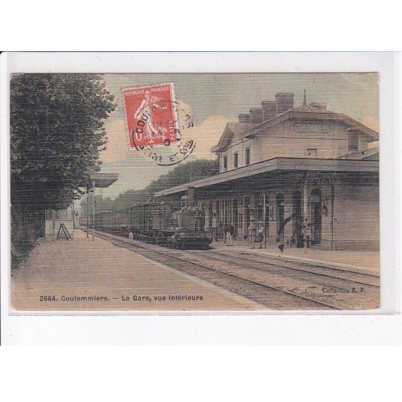 COULOMMIERS: la gare, vue intérieure - état