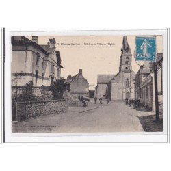 CHENU : l'hotel de ville et l'eglise - tres bon etat