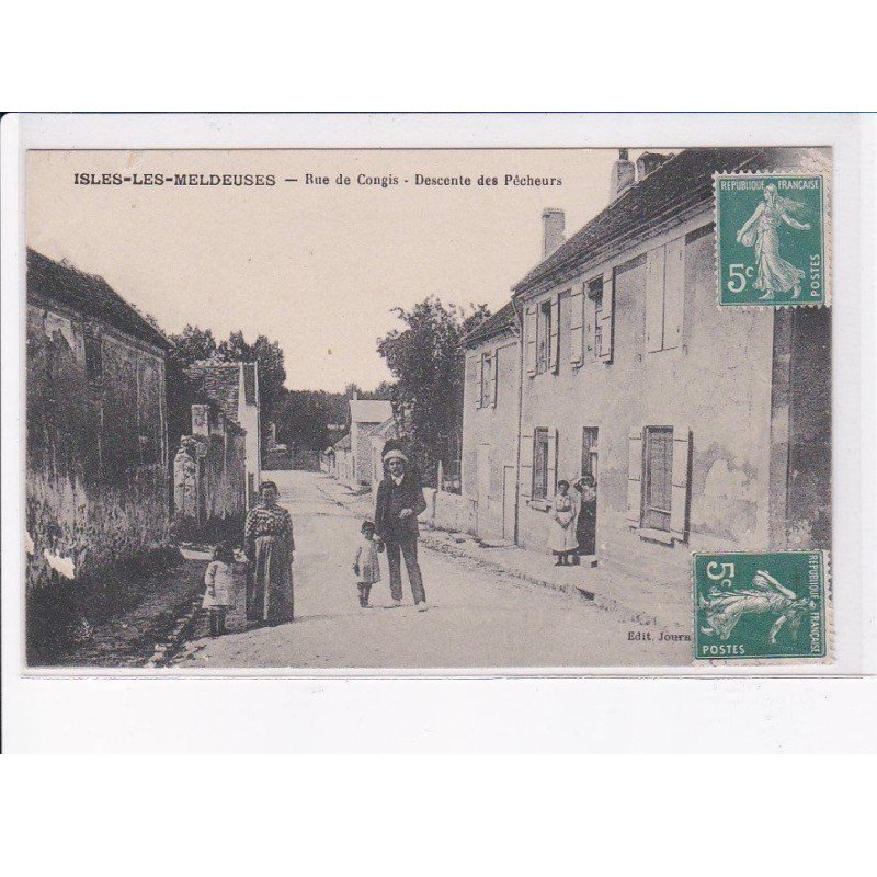 ISLES-les-MELDEUSES:rue de congis, descente des pêcheurs - état