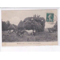GRETZ: la moisson, scène champètre - très bon état