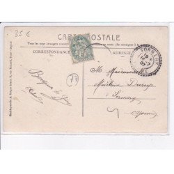 GRISY-SUISNES: la gare, arrivée d'un train - très bon état