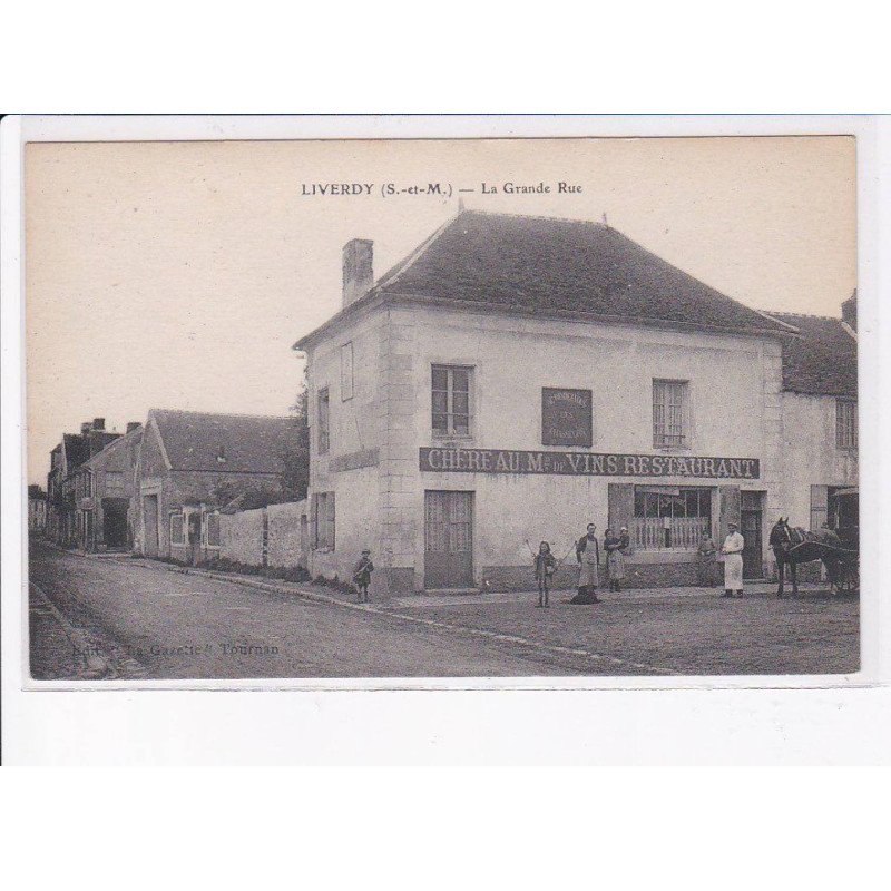 LIVERDY: la grande rue, chereau maison de vins restaurant - très bon état