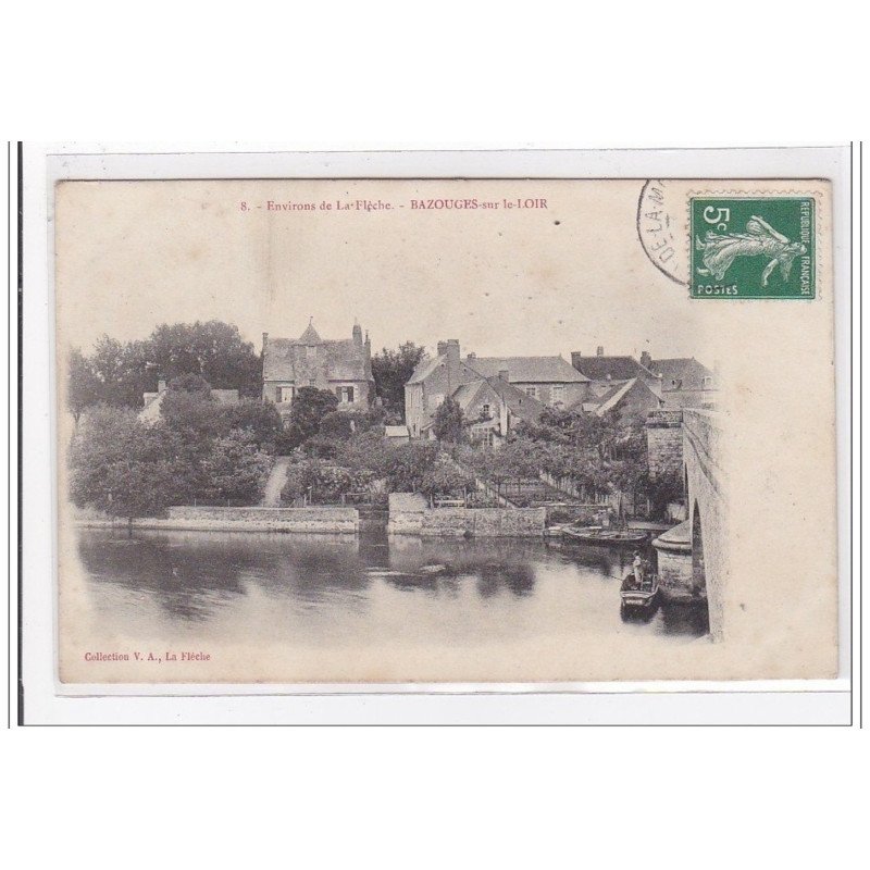 BAZOUGES-sur-le-LOIR : vue generale - tres bon etat