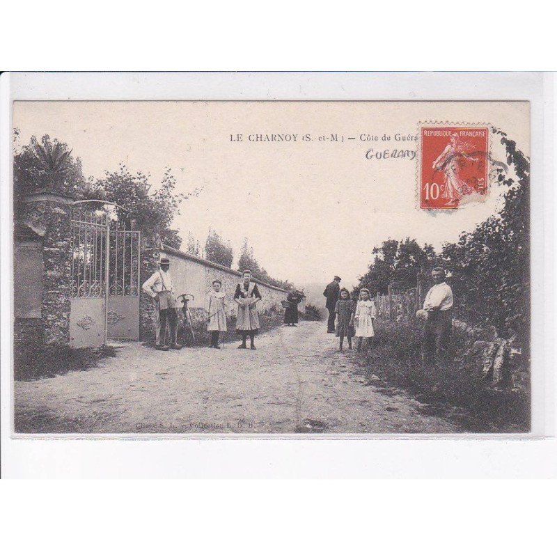 LE CHARNOY: scène de village, côte de guerary - très bon état