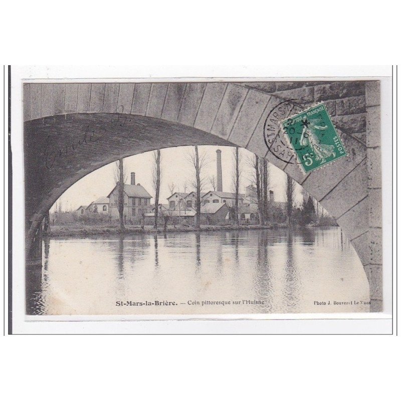 St-MARS-la-BRIERE : coin pittoresque sur l'huisne - tres bon etat