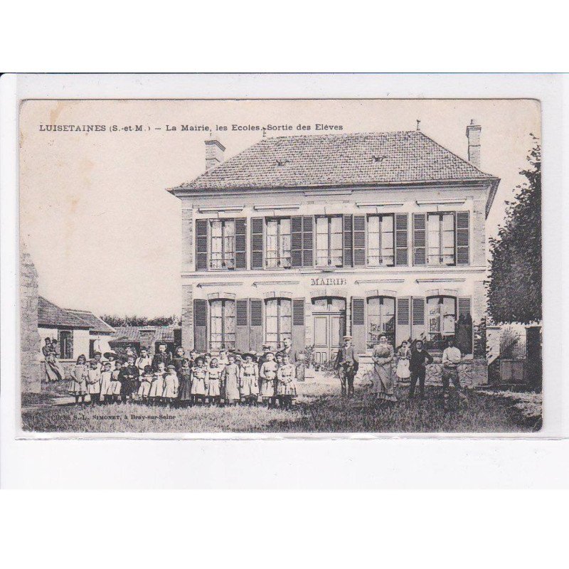 LUISETAINES: la mairie, les écoles, sortie des élèves - très bon état
