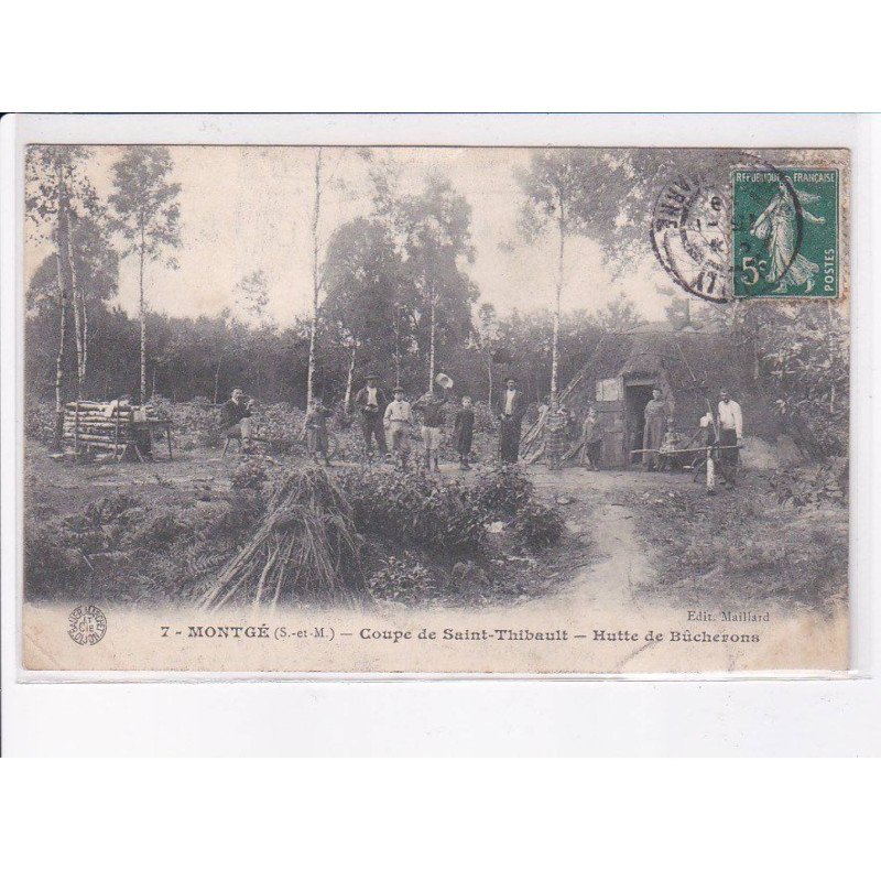MONTGE: coupe de saint-thibault, hutte de bûcherons - état