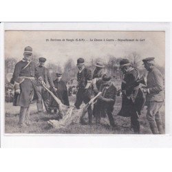 environs de NANGIS: la chasse à courre, dépouillement du cerf - état