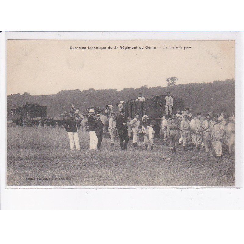 SEINE ET MARNE: exercice technique du 5e régiment du génie, le train de pose - très bon état