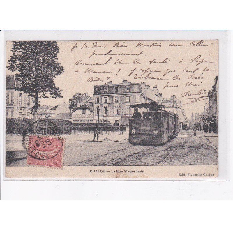 CHATOU: la rue saint-germain, chemin de fer - très bon état