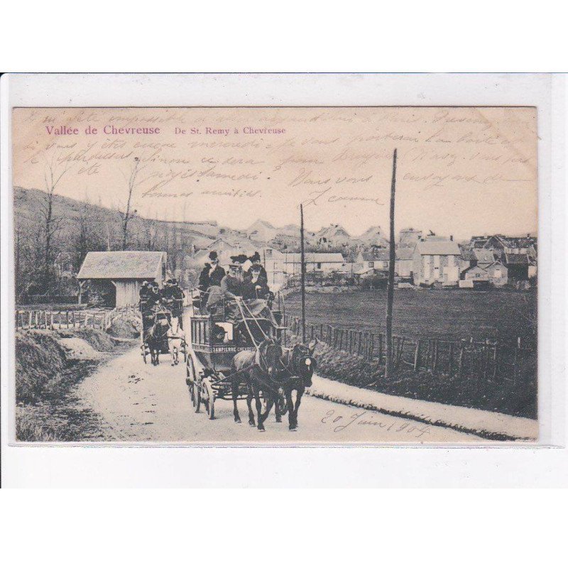 CHEVREUSE: vallée de chevreuse, de saint-remy à chevreuse, diligence - très bon état