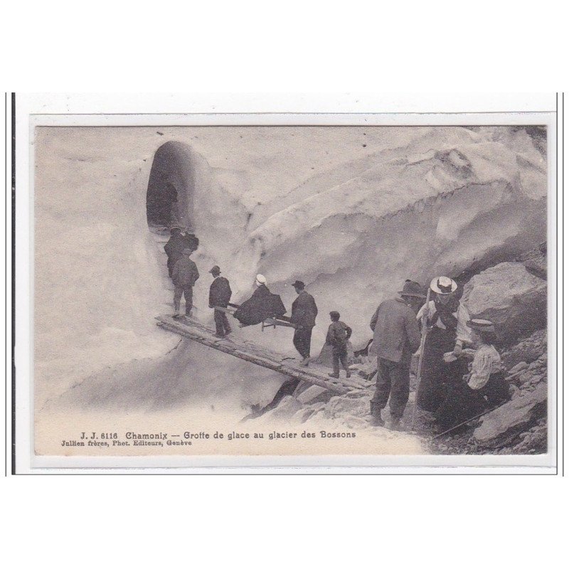 CHAMONIX : grotte de glace au glacier des bossons - tres bon etat
