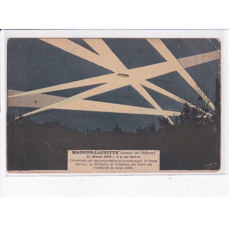 MAISON-LAFITTE: découvert par les projecteur, un zeppelin - état