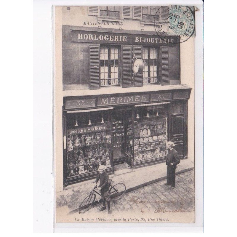 MANTES-sur-SEINE: la maison mérimée près la poste, horlogerie bijouterie, mérimée - très bon état