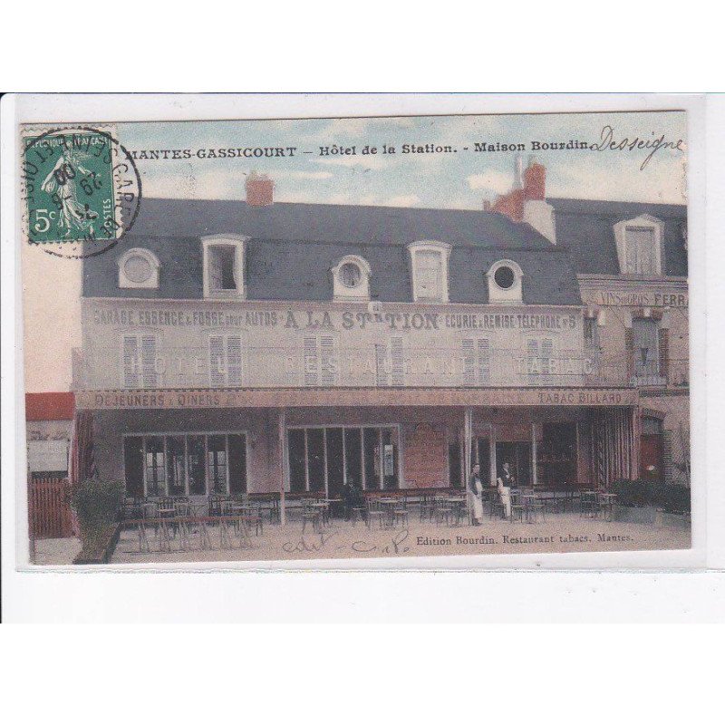 MANTES-GASSICOURT: hôtel de la station, maison bourdin - très bon état
