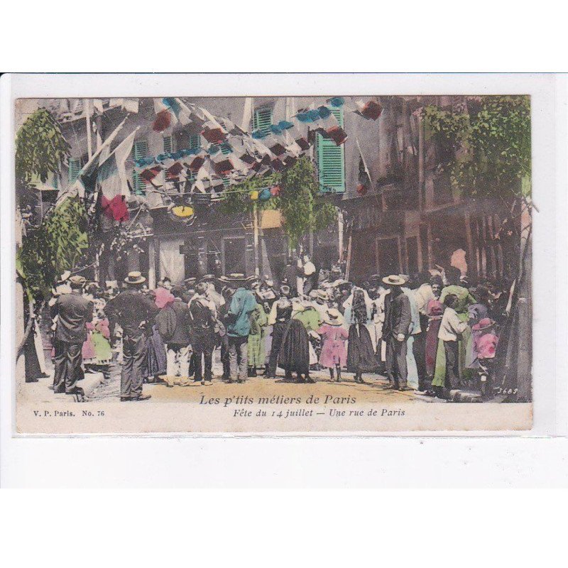 PARIS: Atget, les p'tits métiers de paris, fête du 14 juillet, une rue de paris - très bon état