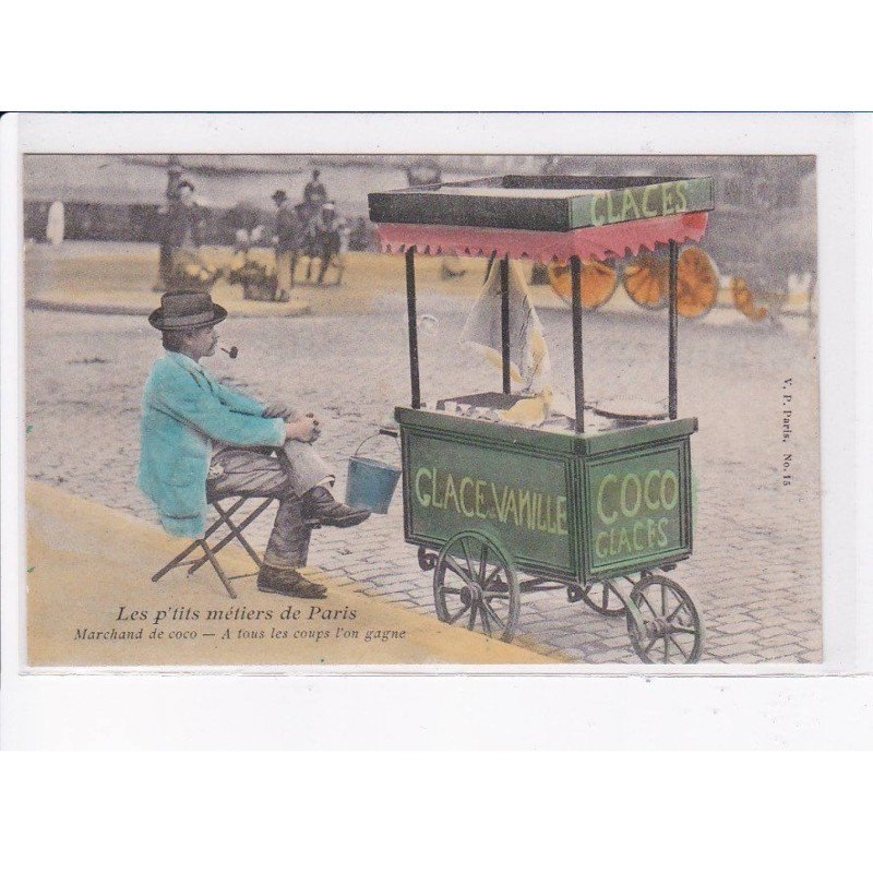 PARIS: Atget, les p'tits métiers de paris, marchand de coco, à tous les coups l'on gagne - très bon état