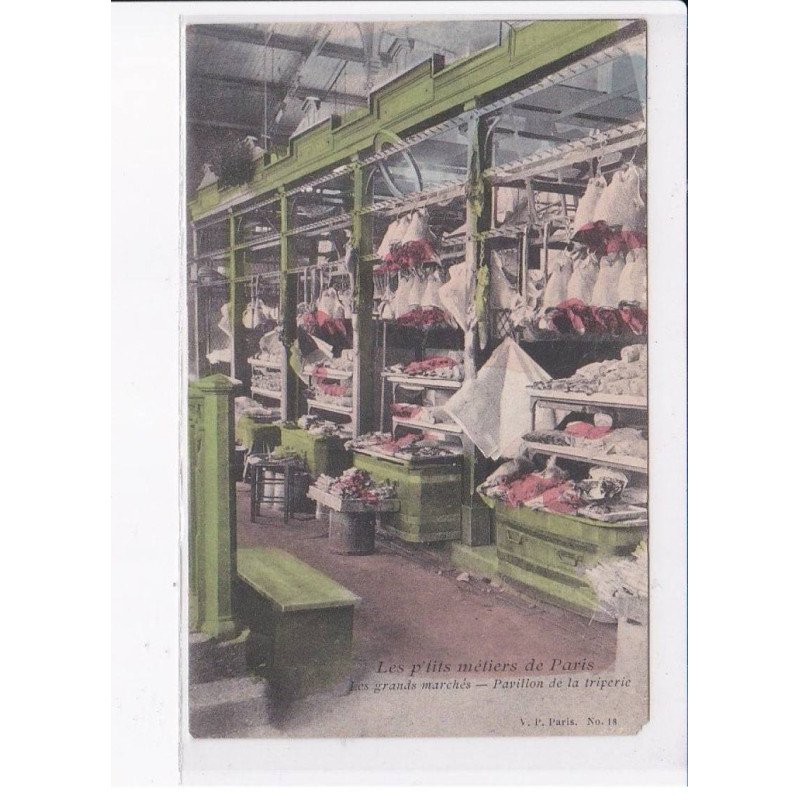 PARIS: Atget, les p'tits métiers de paris, les grands marchés, pavillon de la triperie - état