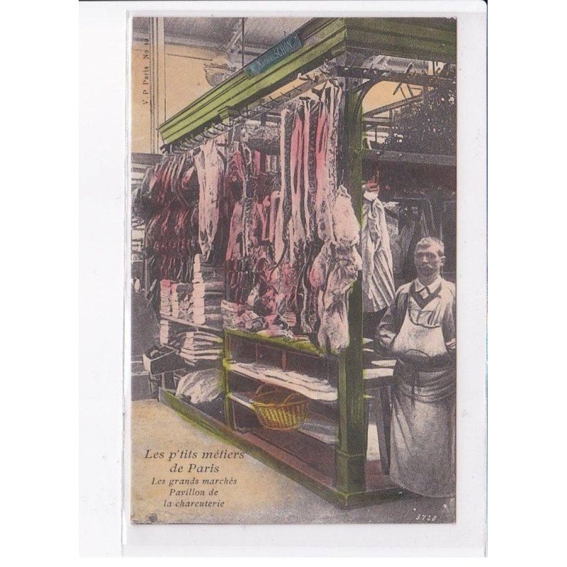 PARIS: Atget, les p'tits métiers de paris, les grands marchés, pavillon de la charcuterie - très bon état