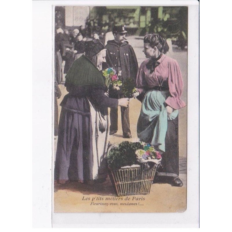 PARIS: Atget, les p'tits métiers de paris, fleurissez-vous, mesdames! - état