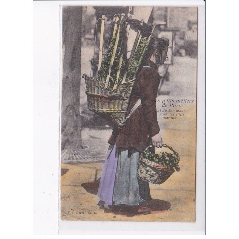 PARIS: Atget, les p'tits métiers de paris, j'ai du bon mouron pour les p'tits oiseaux - état