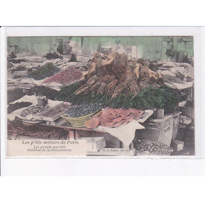 PARIS: Atget, les p'tits métiers de paris, les grands marchés pavillon de la poissonnerie - très bon état