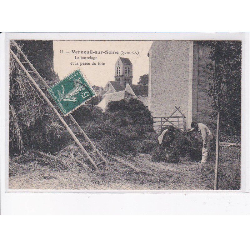 VERNEUIL-sur-SEINE: le bottelage et la pesée du foin - très bon état