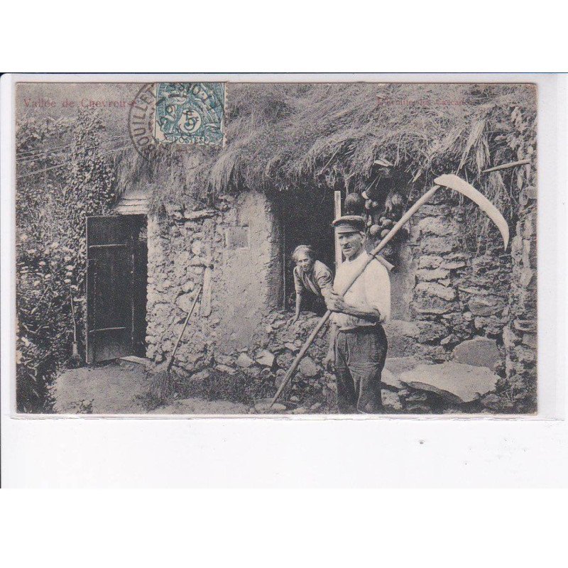 RAMBOUILLET: homme avec une faux, femme - très bon état