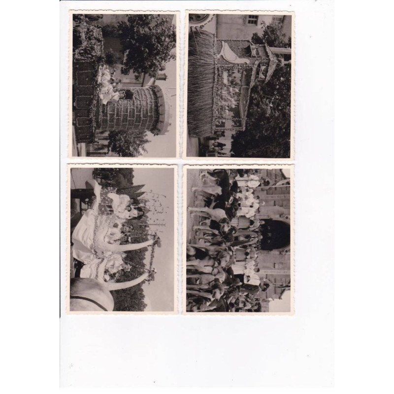 RAMBOUILLET: fête du muguet, lot de 8 photos plus 2 CPA - très bon état