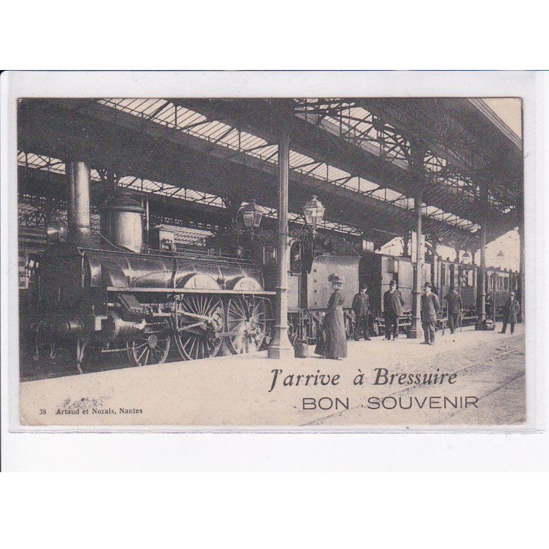 BRESSUIRE: j'arrive, bon souvenir, gare, cachet - état