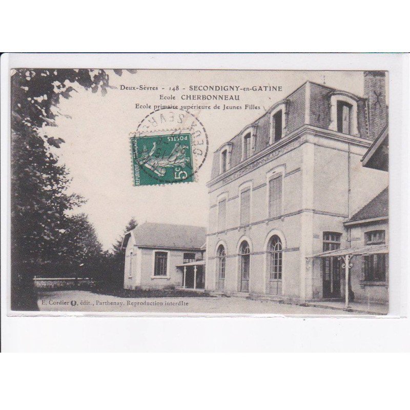 SECONDIGNY-en-GATINE: école cherbonneau, école primaire supérieure de jeunes filles - très bon état