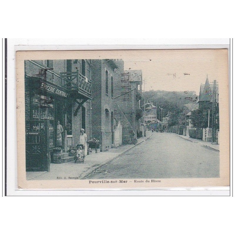 POURVILLE-sur-MER : route du havre - tres bon etat