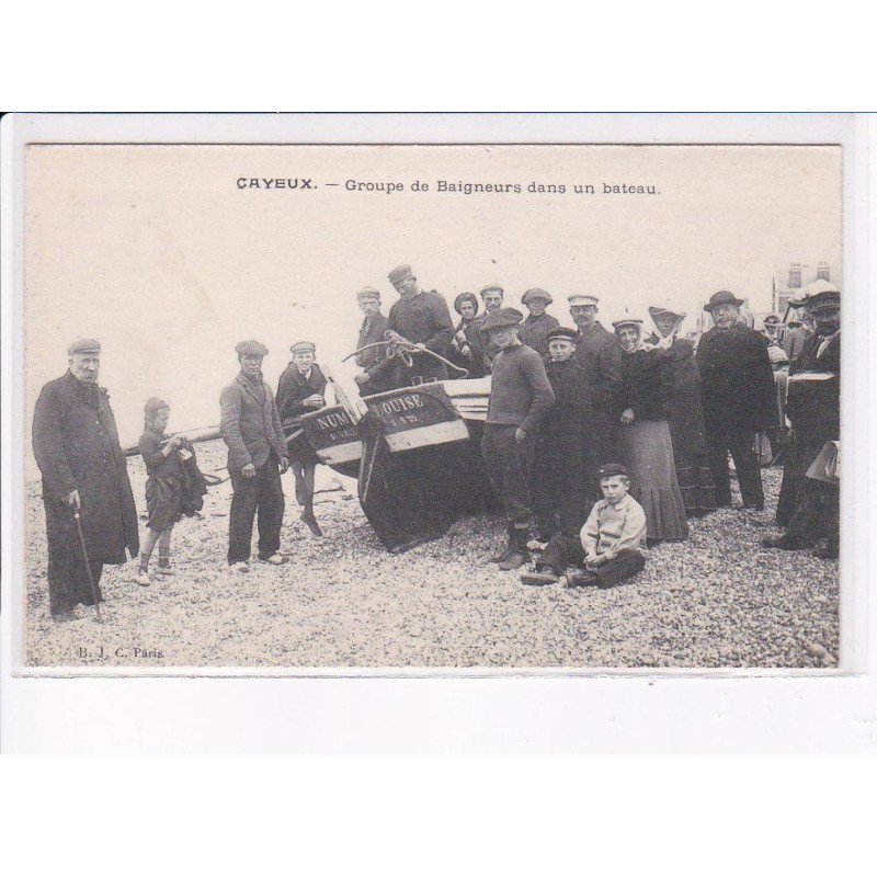 CAYEUX: groupe de baigneurs dans un bateau - très bon état