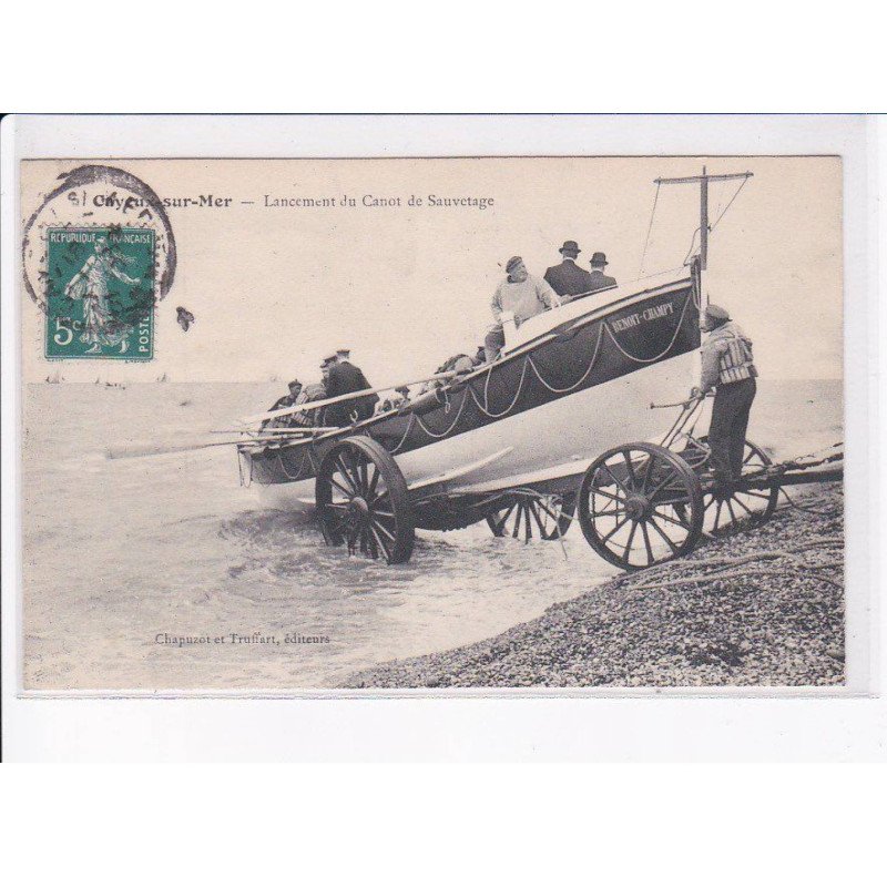 CAYEUX-sur-MER: lancement du canot de sauvetage - très bon état