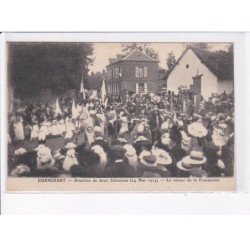 GUESCHART: erection de deux calvaires 1914, el retour de la procession - très bon état