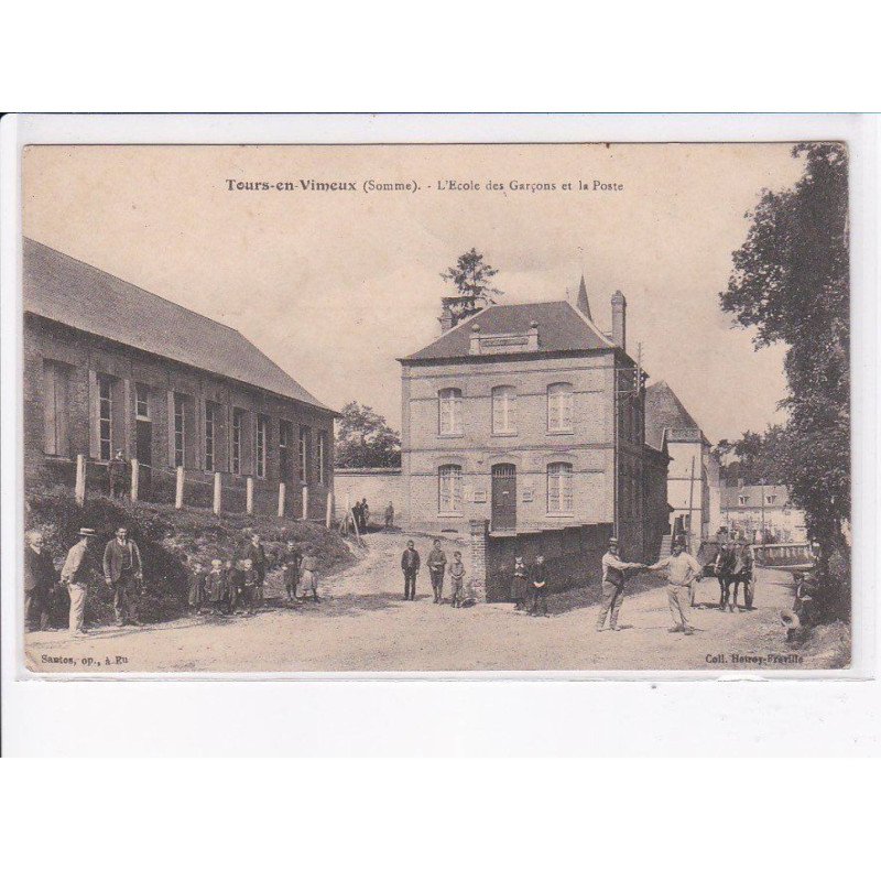TOURS-en-VIMEUX: l'école des garçons et la poste - état