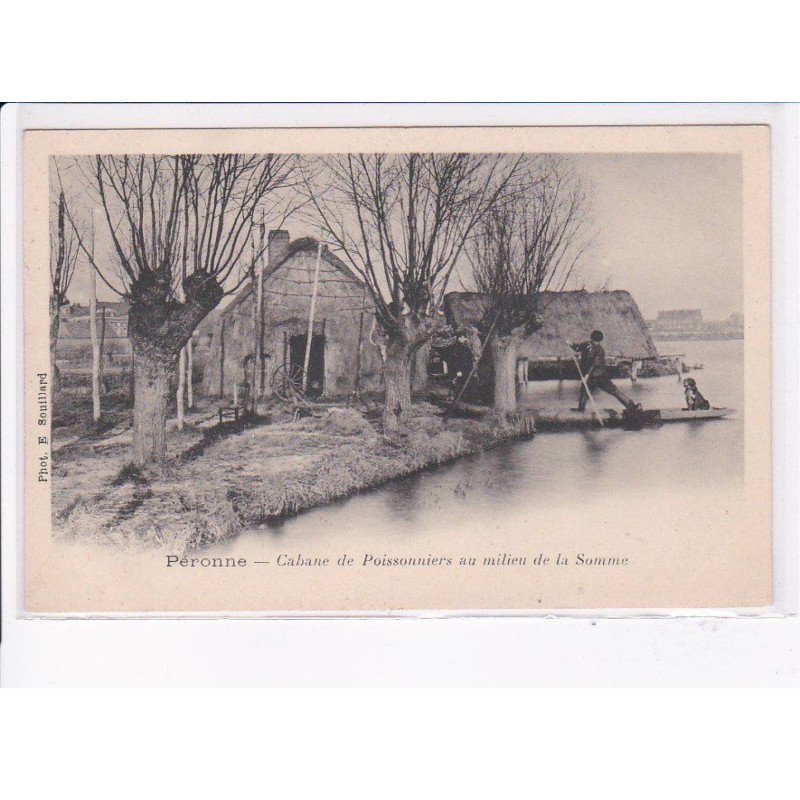 PERONNE: cabane de poissonniers au milieu de la somme - très bon état