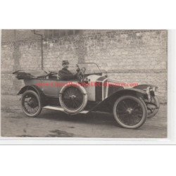 ROUEN : carte photo d'une automobile en 1914 - très bon état