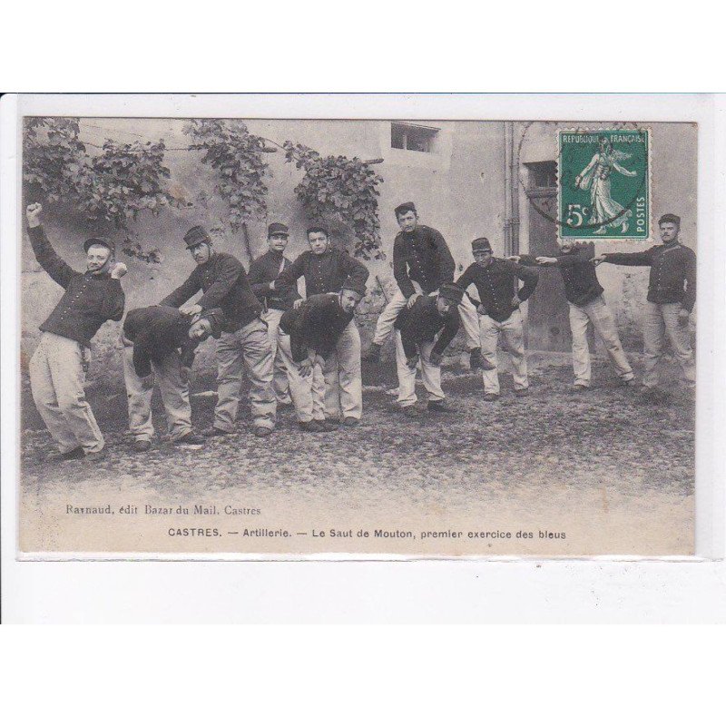 CASTRES: artillerie, le saut de mouton, premier exercice des bleus - très bon état