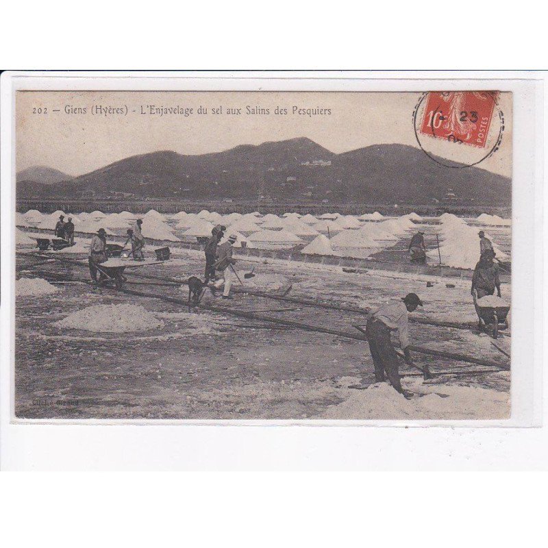 GIENS: l'enjavelage du sel aux salins des pesquiers - état