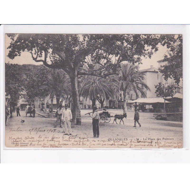 OLLIOULES: la place des palmiers - très bon état