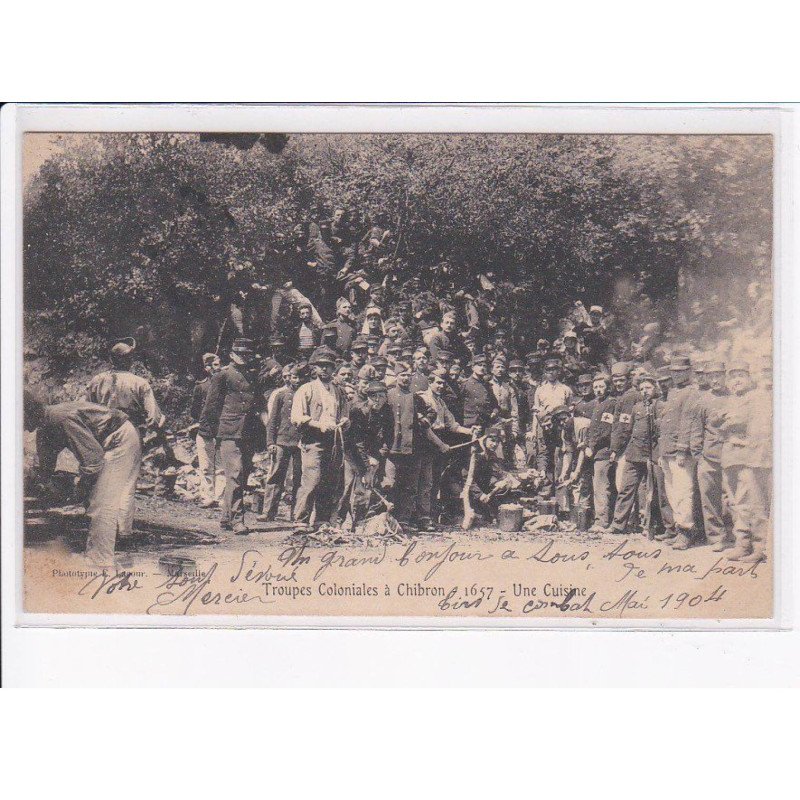 CHIBRON: troupes coloniales, une cuisine