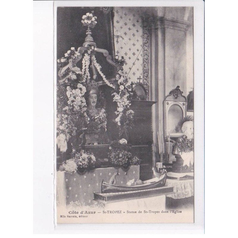 SAINT-TROPEZ: statue de saint-tropez dans l'église - très bon état