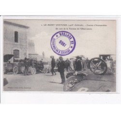 LE. MONT-VENTOUX: courses d'automobiles, un coin de a terrasse de l'observatoire - état