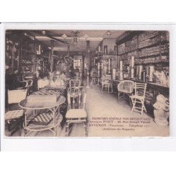 AVIGNON: fournitures générale pour hôtels et cafés, françois font, intérieur du magasin, jeu de dames - très bon état