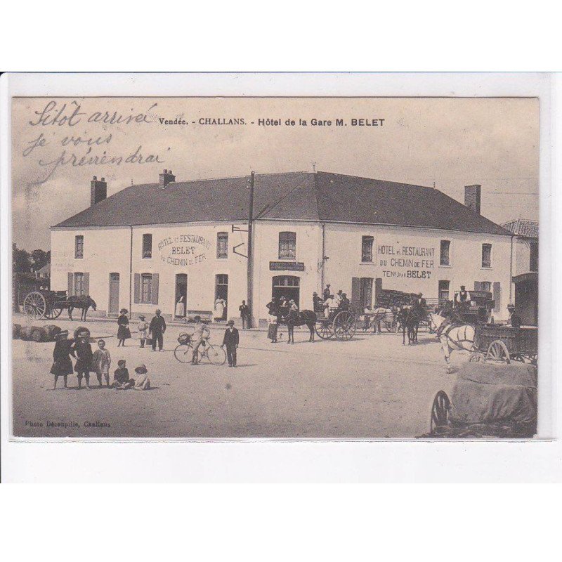 CHALLANS: hôtel de la gare M. Belet - très bon état
