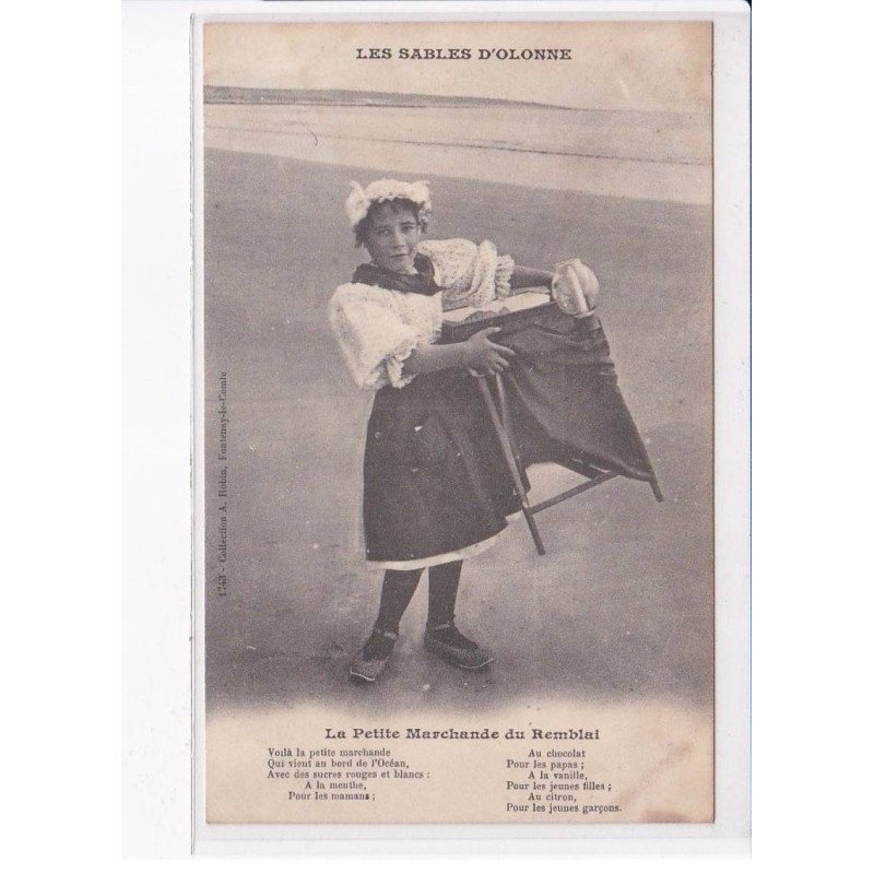 LES SABLES-D'OLONNE: la petite marchande du remblai - très bon état