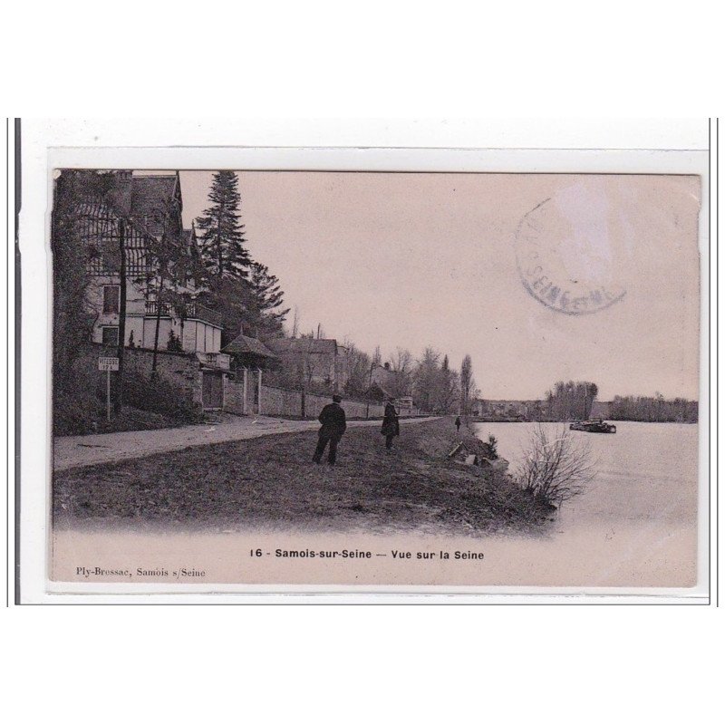 SAMOIS-sur-SEINE : vue sur la seine - etat