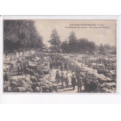 LA CHATAIGNERAIE: le champ de foire, un jour de foire - très bon état